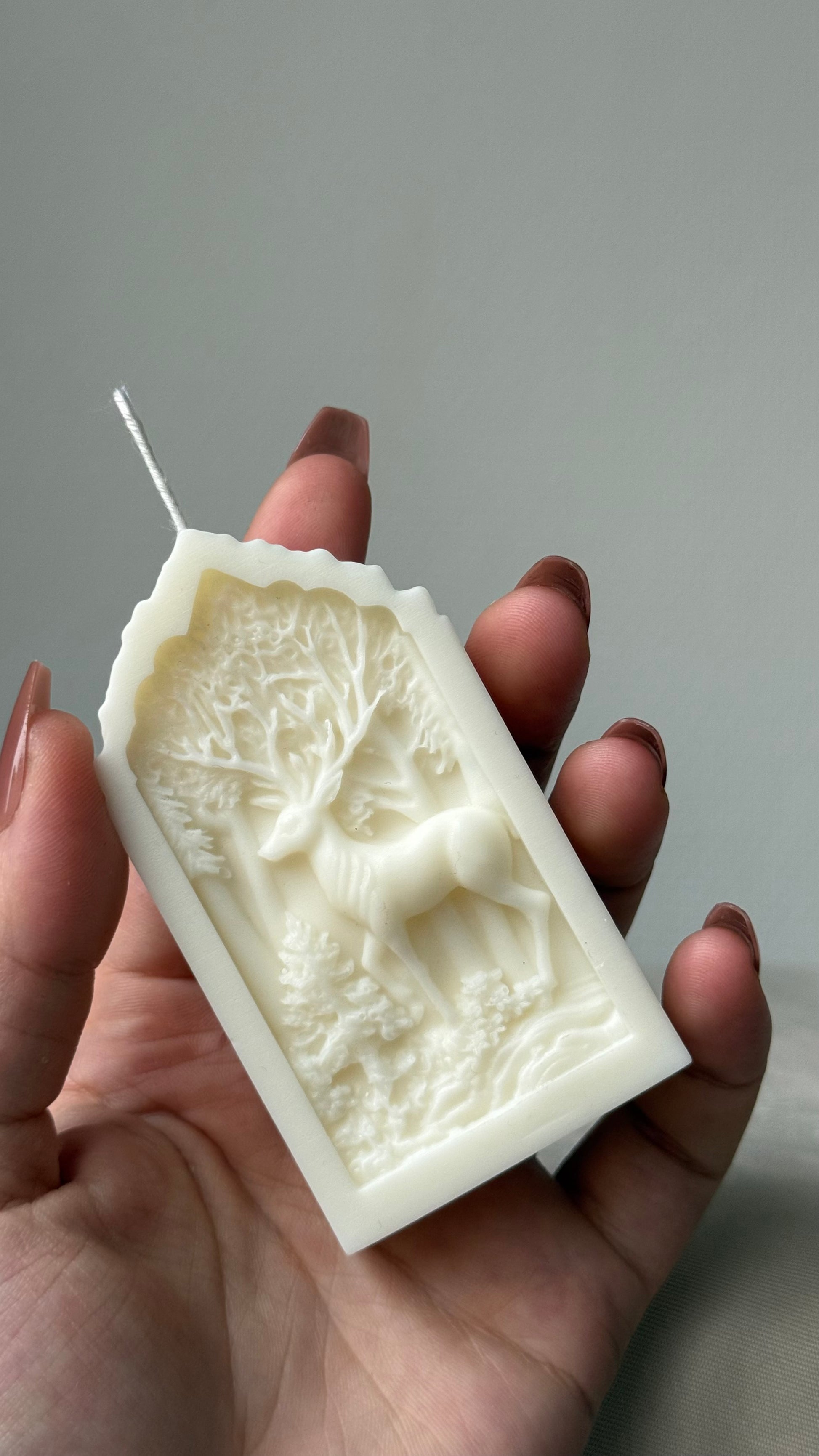 Bougie décorative Winter Gleam en cire de soja naturelle, finition scintillante