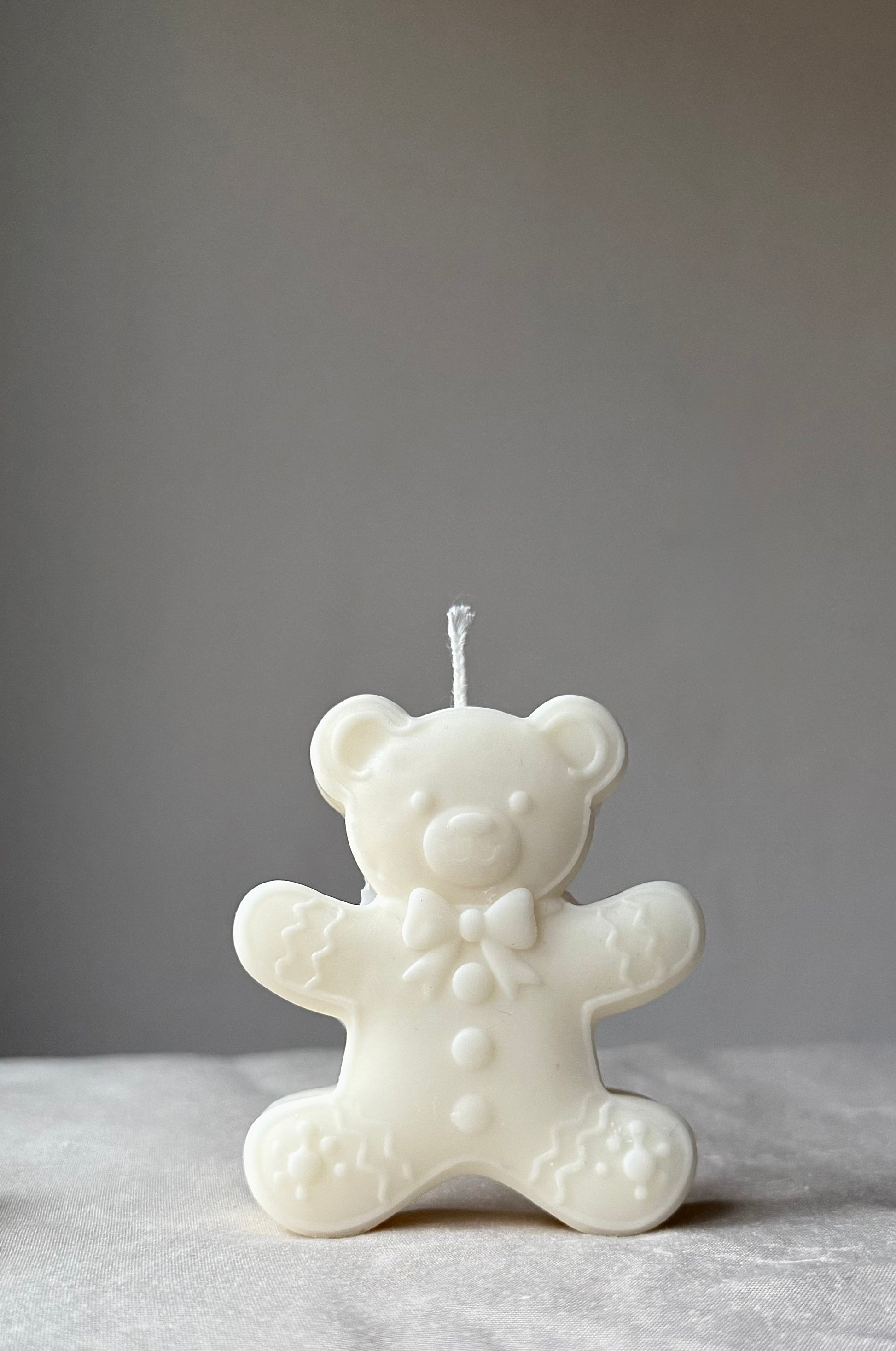 Bougie en forme d'ourson Christmas Teddy, cire de soja artisanale