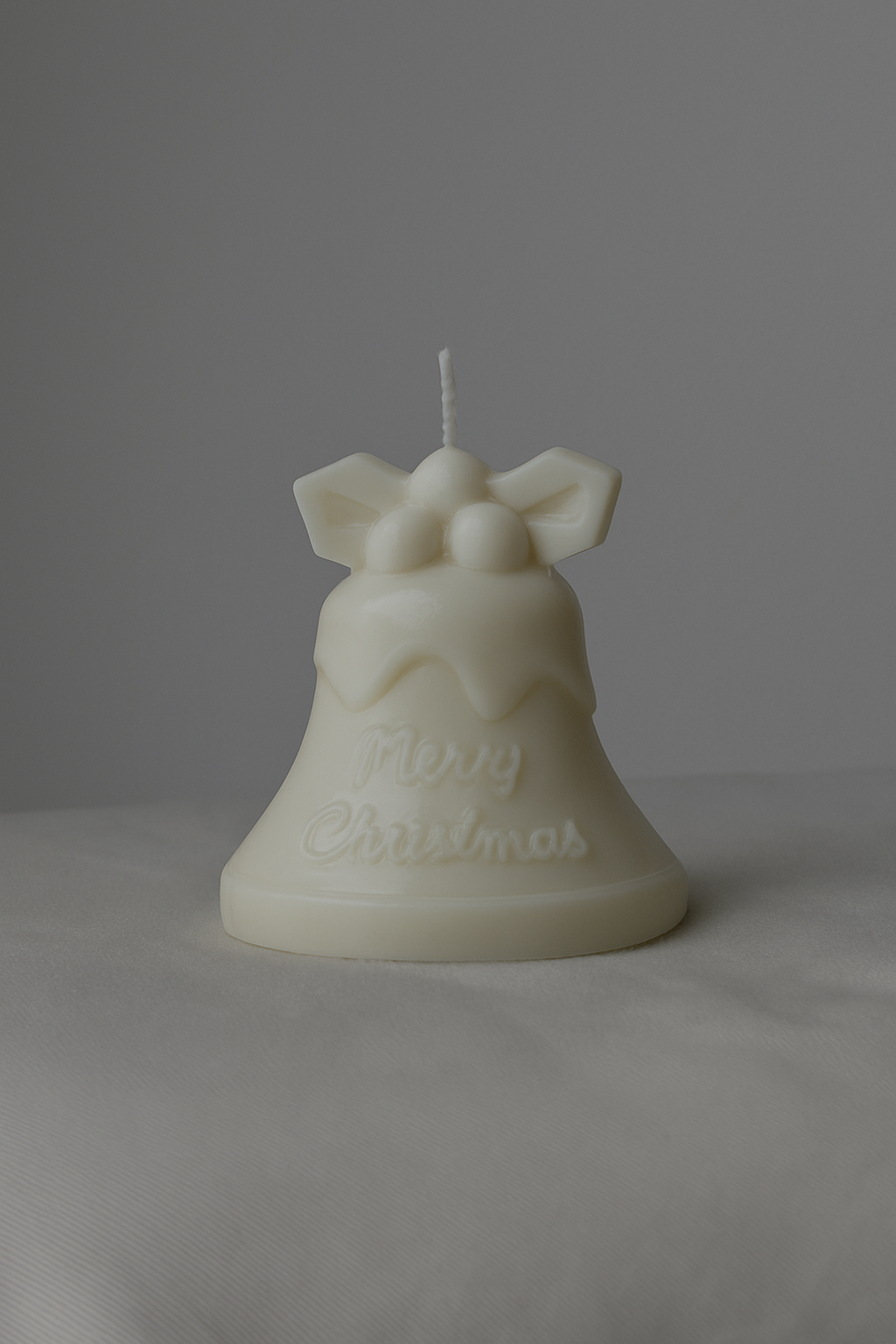 Bougie décorative Christmas Bell en forme de cloche, cire de soja